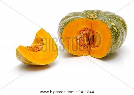 cut pumpkin isolated