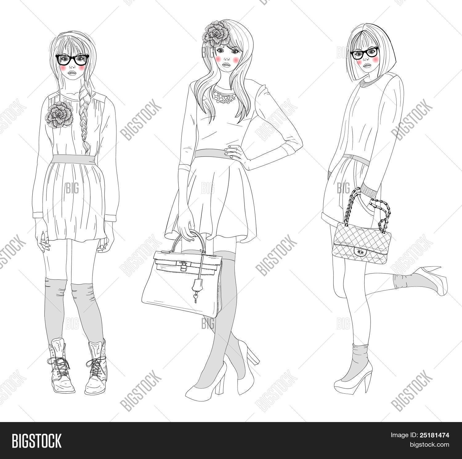 Young Beautiful Girls Vector & Photo (Free Trial) | Bigstock