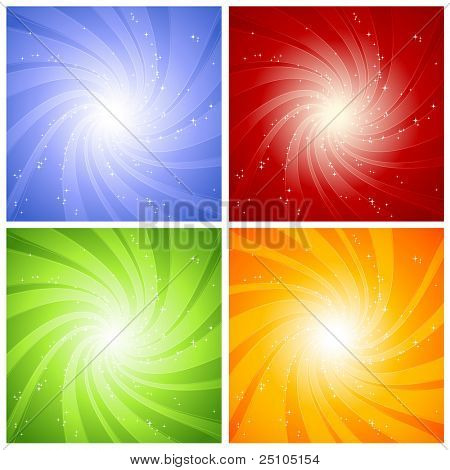 fond de stardust spirale en 4 versions de couleur