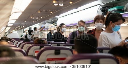 Bangkok, Thailand -14 February  2020: Coronavirus Infection Covid-19. Security Measures To Prevent I