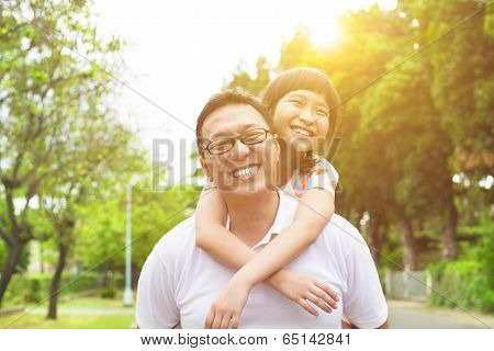 Happy Father And Little Girl