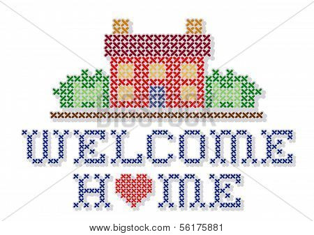 Embroidery, Welcome Home Cross Stitch