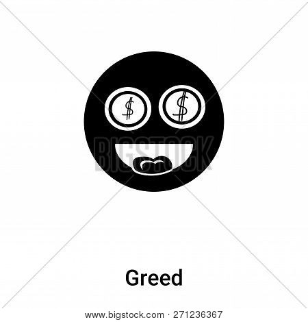 Greed Icon In Trendy Design Style. Greed Icon Isolated On White Background. Greed Vector Icon Simple