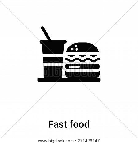 Fast Food Icon In Trendy Design Style. Fast Food Icon Isolated On White Background. Fast Food Vector