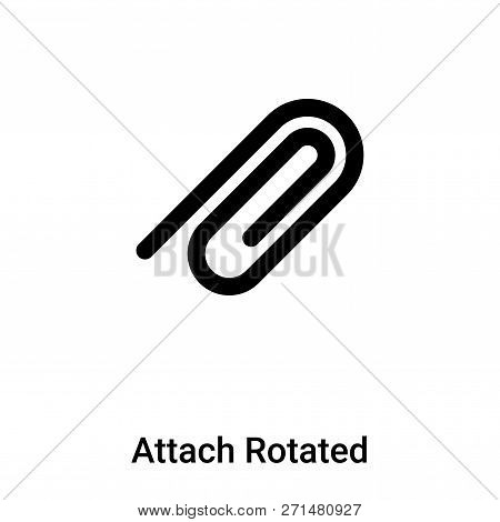 Attach Rotated Icon In Trendy Design Style. Attach Rotated Icon Isolated On White Background. Attach