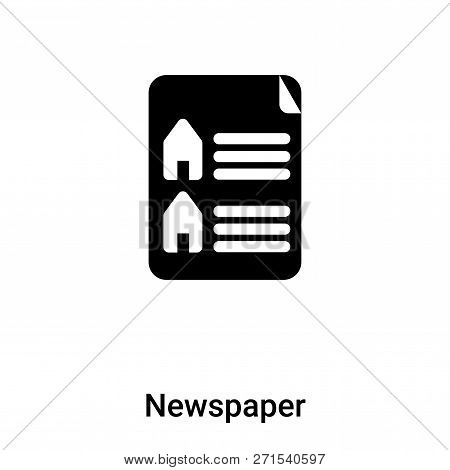 Newspaper Icon In Trendy Design Style. Newspaper Icon Isolated On White Background. Newspaper Vector