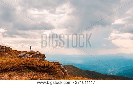 Traveling Outdoor Hiking In Nature.traveling In Nature. Woman Travel Outdoor In Nature. Nature. Trav