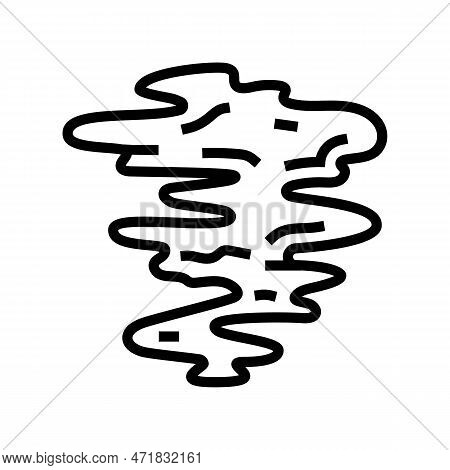 Stench Smell Line Icon Vector. Stench Smell Sign. Isolated Contour Symbol Black Illustration