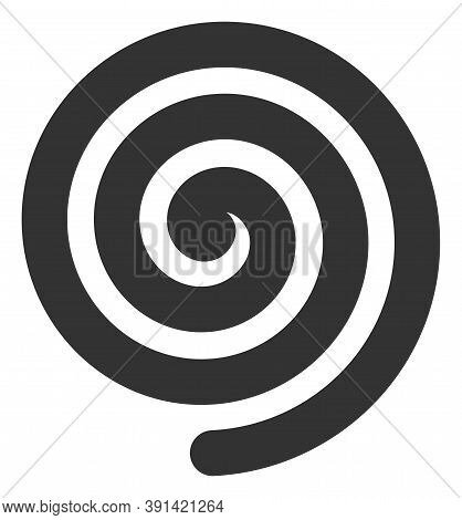 Hypnosis Spiral Icon On A White Background. Isolated Hypnosis Spiral Symbol With Flat Style.