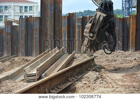 Retaining wall steel sheet pile