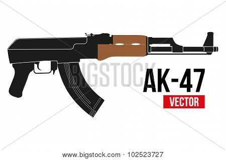 Russian rifle AK47.