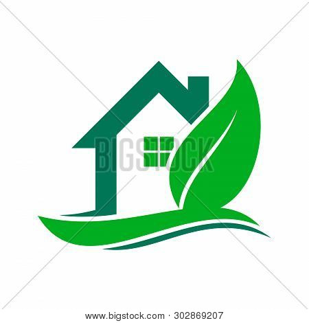 Green House Logo, House Logo, Green House Icon, Green House Icon Vector Isolated On White Background