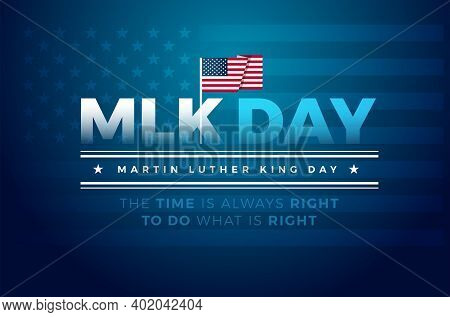 Martin Luther King Jr. Day Typography Greeting Card Design. Mlk Day Lettering Inspirational Quote, U