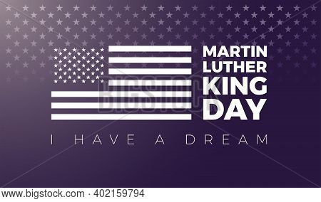 Martin Luther King Mlk Day Vector Illustration - Martin Luther King Day Typography Lettering And Usa