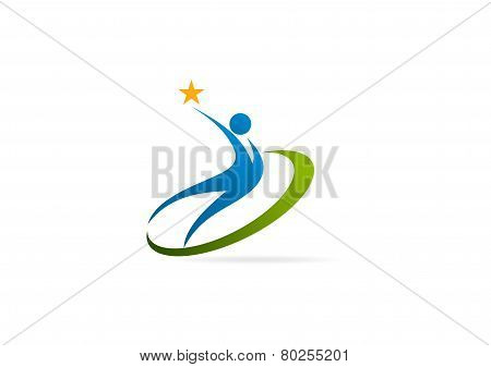 Star success healthy body logo design