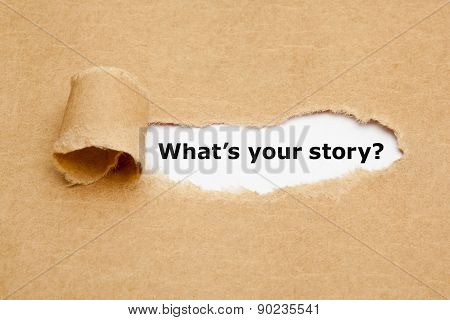 What Is Your Story Torn Paper