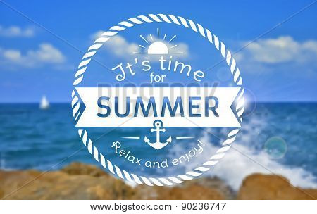 Summer Card. Vector Blurred Background.