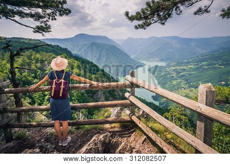 Traveling Outdoor Hiking Walking Nature. Traveling In Nature. Travel Outdoor Backpacking Nature. Nat