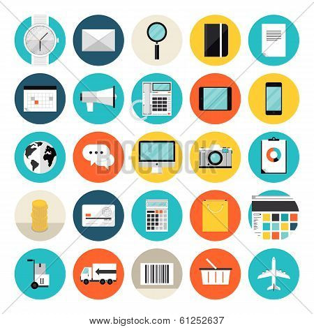 E-commerce And Shopping Flat Icons