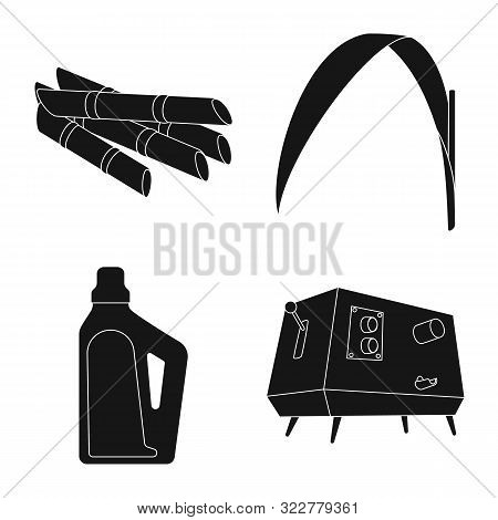 Isolated Object Of Sucrose And Technology Icon. Set Of Sucrose And Cane Stock Vector Illustration.