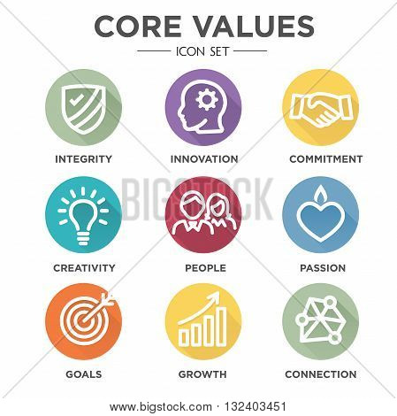 Core Values Round Multicolored