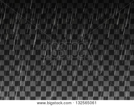 Rain, Background with rain, Rain drops on the transparent background, Rainy weather