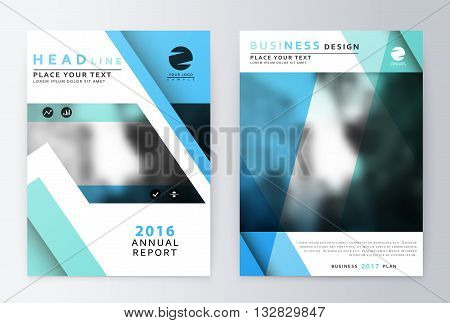 Blue annual Report Brochure. A4 Vector. Annual report design of the first and last page . Business brochure. Catalog Cover. Cover design Report Annual. sover design Report. Business sover design.