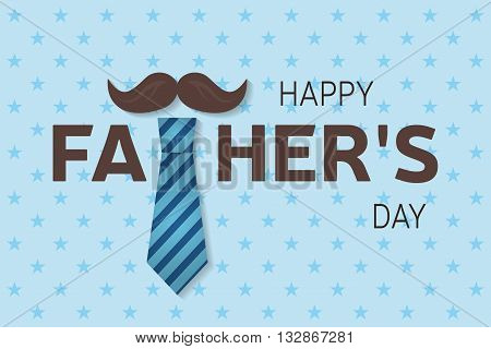 Happy Father's Day Greeting Card. Happy Father's Day Poster. Vector.