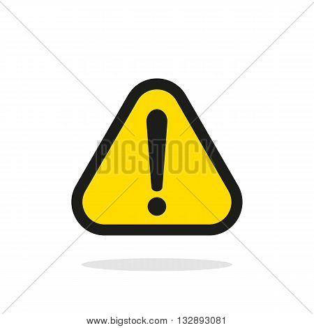 Warning sign, Yellow warning sign, Warning sign Icon, Warning sign on white, Warning sign vector, Warning sign illustration. Triangle warning sign