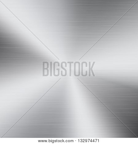 Polished metal texture background. Circular brushed metal texture. Polished metal plate.