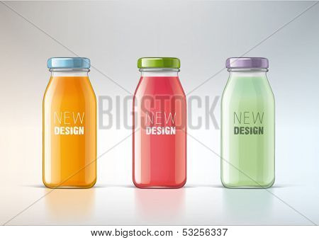  juice in a glass bottle for new design