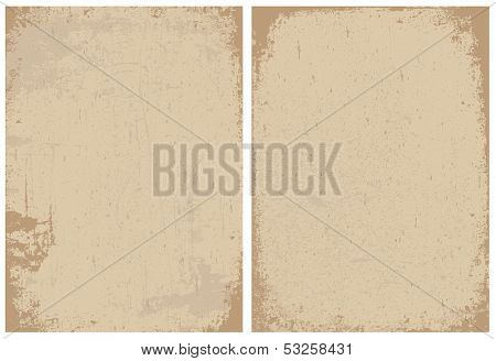 Vintage and distressed paper textures. Great for any vintage or grunge design. Distressed overlays are separated and easy to edit.