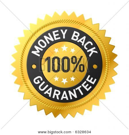 Money back label. Vector.