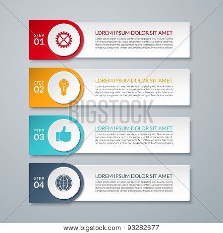 Infographic design number options template