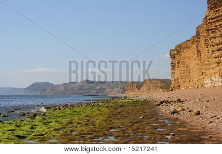 West Bay, Bridport in Dorset England on a summers day.