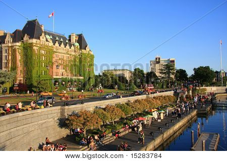 Victoria bella inner harbour, isola di Vancouver, B.C., Canada.