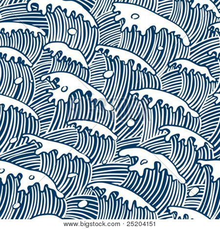 vagues de la mer vector seamless wallpaper