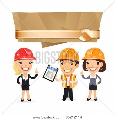 Forewoman with Speech Bubble