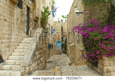 Typical view of Jaffa's narrow old alley