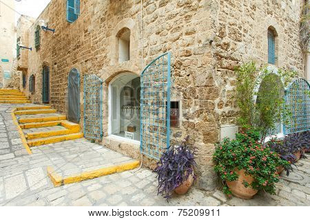 Typical view of Jaffa's narrow old alley