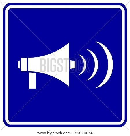 bullhorn sign