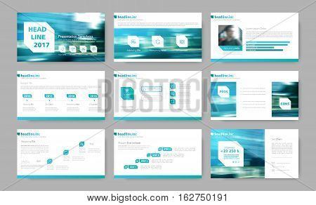 Set of blue infographic elements for presentation templates. Leaflet, Annual report, book cover design. Brochure, layout, Flyer layout template design.