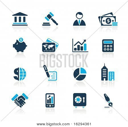 Business & Finance Web Icons // Azure Series