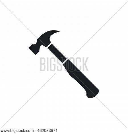 Hammer Icon Template Black Color Editable. Hammer Icon Symbol Flat Vector Illustration For Graphic A