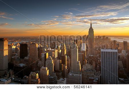 Sunset Over New York City