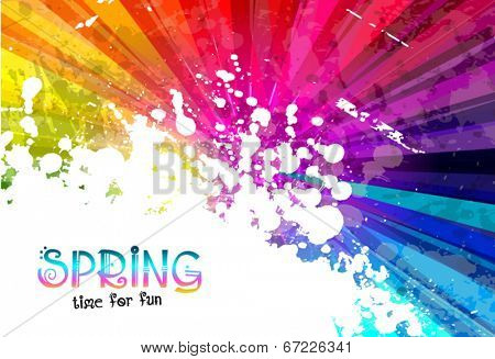 Spring Colorful Explosion of colors background for your party flyers, posters or brochure backgrounds