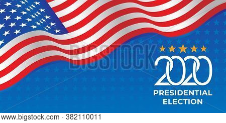 United States of America Presidential Election 2020 Vector illustration. USA Presidential Election 2020 Vector banner background design. 2020 United States of America Presidential Election vector background design. 2020 US Presidential Election