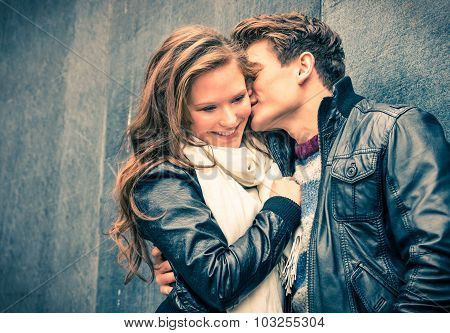 Young happy Couple of Lovers at Beginning of Love Story