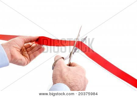 cutting the red ribbon - new business