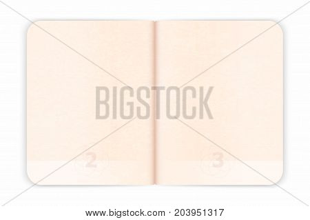 Vector Passport Blank Pages For Visa Stamps. Empty Passport With Watermark